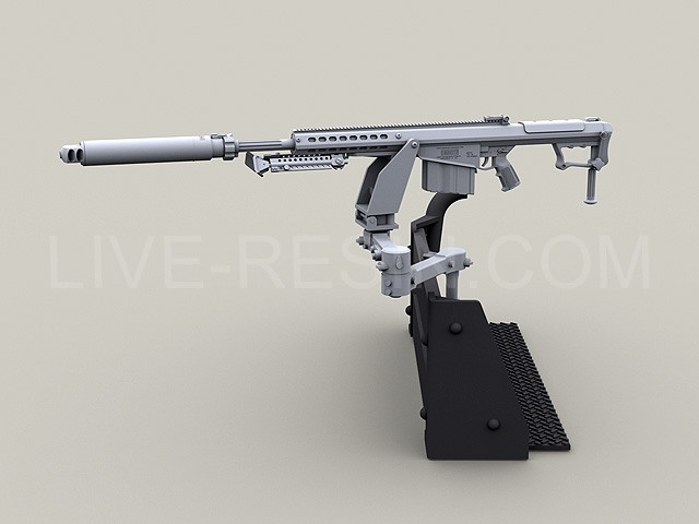 LRE35136 Крупнокалиберная снайперская винтовка Barrett M82A1/107A1 .50 калибр CQB на военной системе SA 1 Swing Arm с двухшарнирным креплением ночных очков 