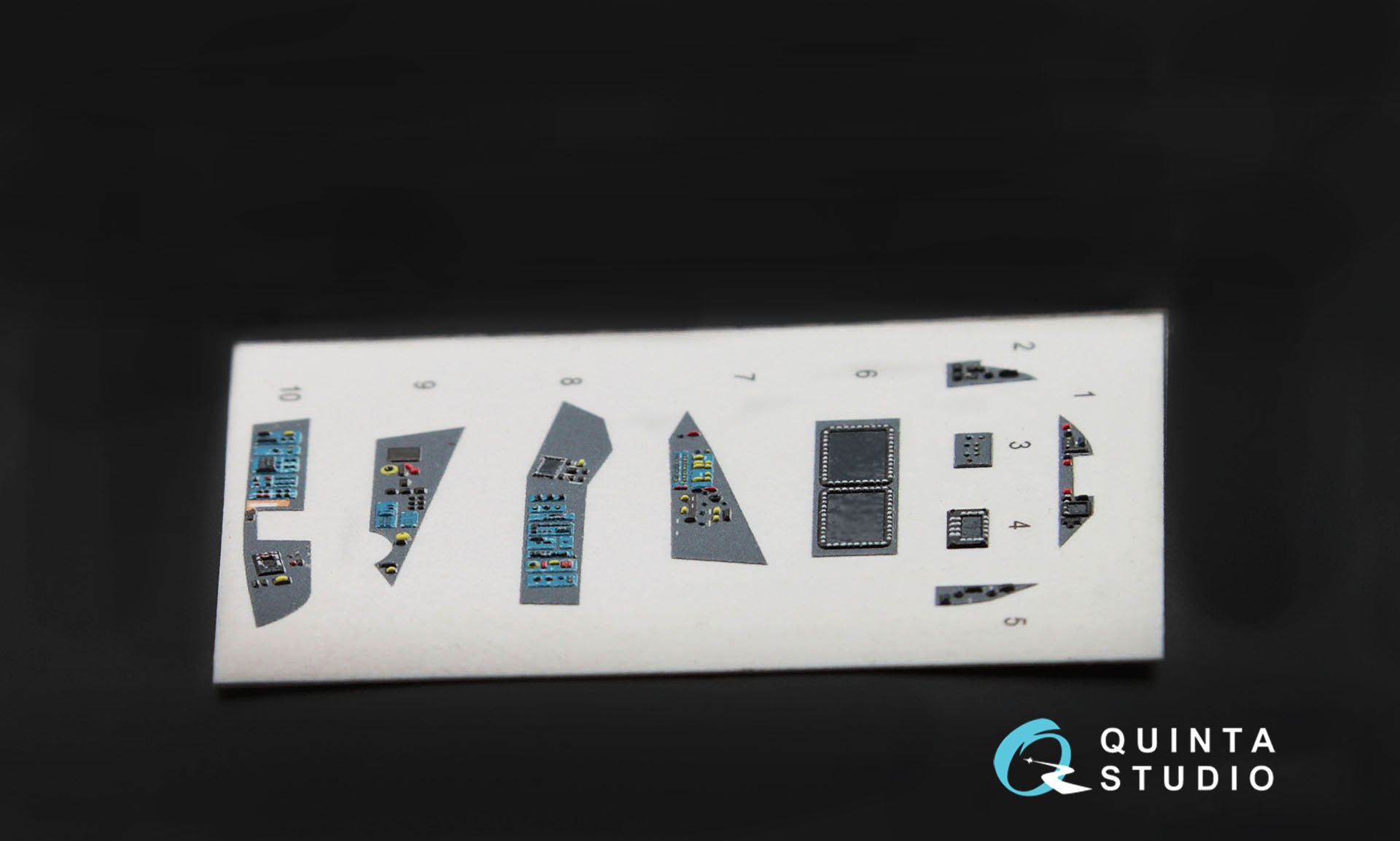 QD72004g 3D Декаль интерьера кабины Су-57 (для модели Звезда 7319) (серые панели)