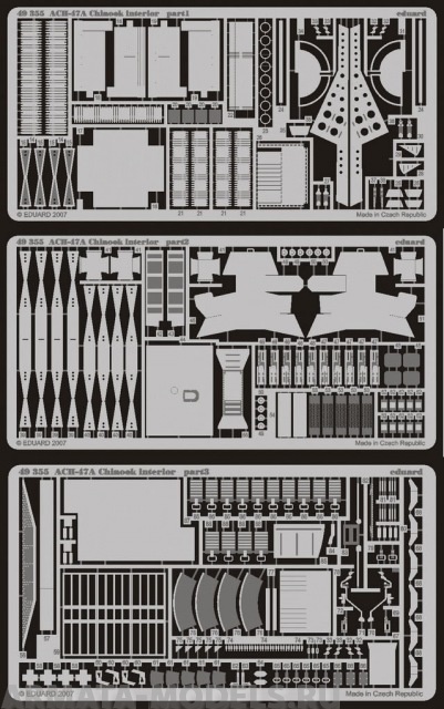 49355 Фототравление для ACH-47A Chinook  (интерьер) для модели Italeri