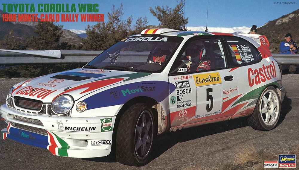 20266 Автомобиль Toyota Corolla WRC 1998 Monte Carlo Rally Winner (HASEGAWA) 1/24