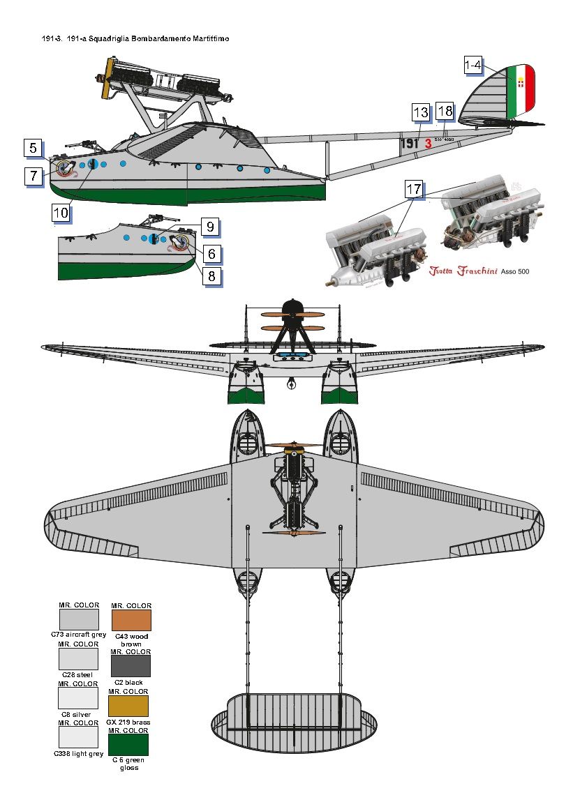 DW72020 Гидросамолет Savoia Marchetti S.55 Dora Wings