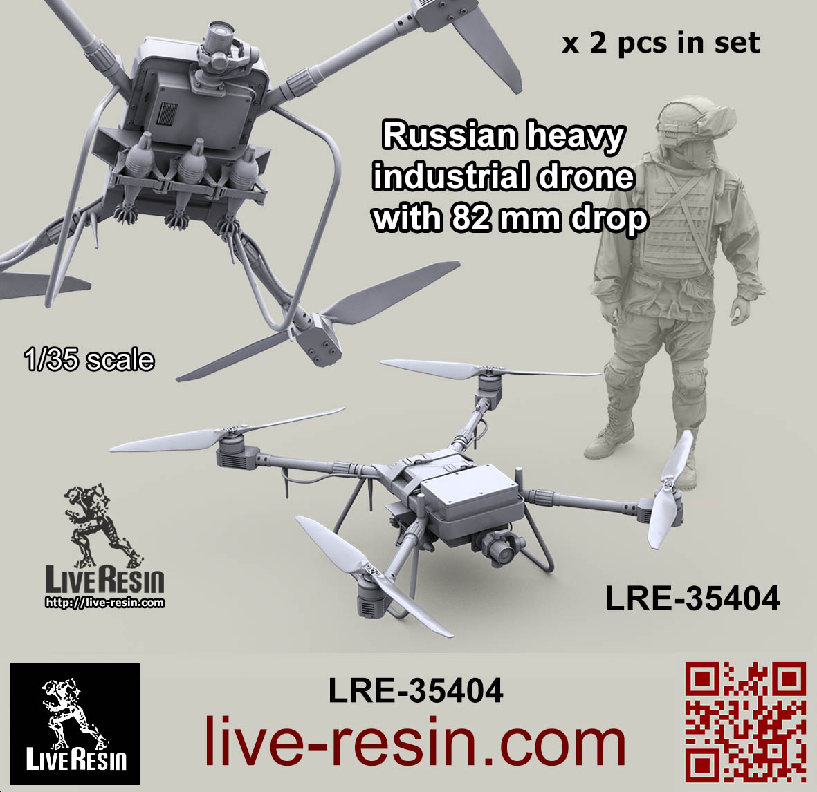 LRE35404 Промышленный агро дрон со сбросами 82 мм (Не для свободной продажи) Live Resin