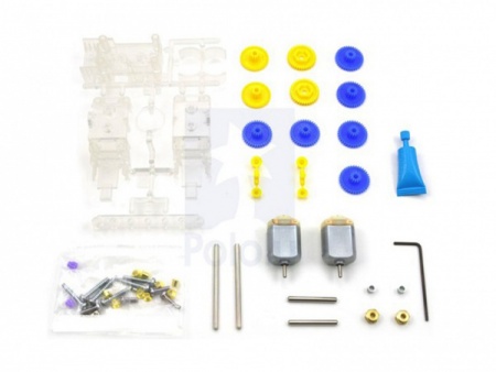 70168T Сборный редуктор с 2 эл.моторами (тип 130), передаточные отношения 12,7:1, 38,2:1, 114,7:1, 344,2:1 (независимое вращение левой и правой осей)