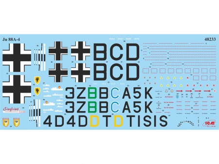48233 Ju 88A-4, Германский бомбардировщик ІІ МВ ICM