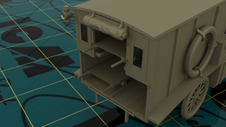 35661 Model T 1917 санитарная, Американский автомобиль I МВ ICM