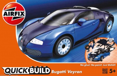 J6008 QUICKBUILD Bugatti Veyron - Черный\Синий Airfix