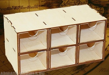 Касcетный модуль-органайзер на 6 ящичков.