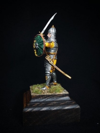 201ТБ ВИМ, пеший монгол военачальник с саблей, 54 мм Три Богатыря