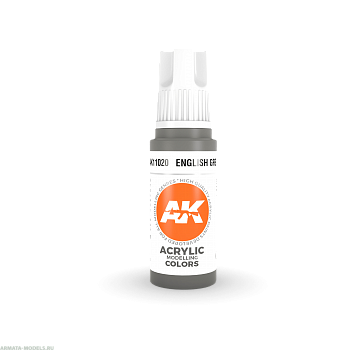 AK11020 Краска акриловая English Grey 17ml