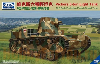 CV35005 Танк Vickers 6-Ton Tank Alt B Early Production-Poland-Rivetet Turret (Bronco Models) 1/35