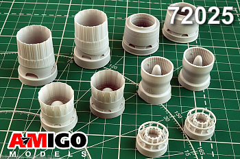 АМG72025 Су-35С сопло двигателя АЛ-41Ф1C  для модели Hasegawa (Advanced Modeling) 1/72