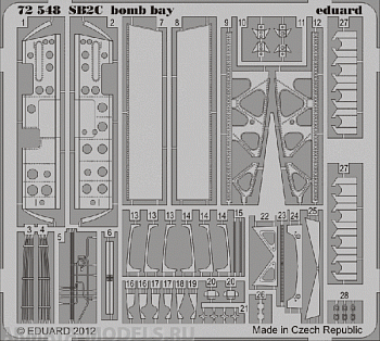 72548ED  SB2C bomb bay ( for Cyber Hobby kit) 1/72