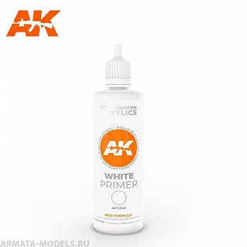 AK11240 Грунтовка White Primer 100 ml  3rd Generation