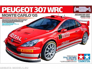 24285 Peugeot 307 WRC Monte-Carlo 05, с металлическим основанием