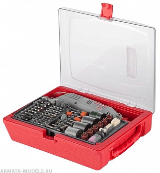 ЗГ-130ЭК H176 Гравер электрический с набором мини-насадок в кейсе, 176 предметов