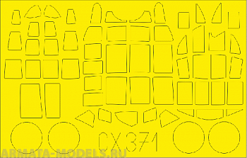 CX371ED  Окрасочная маска для модели самолета Tu-2 for HobbyBoss 1/72