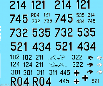 72017CD Декаль PzKpfw V Ausf D 1/72