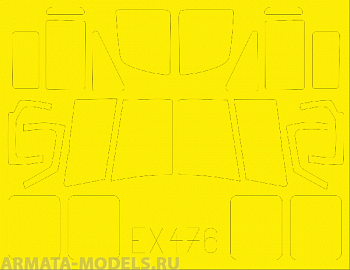 EX476ED  Окрасочная маска  UH-1Y 1/48