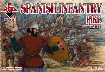 RB72098 Фигуры Spanish Infantry (Pikes). Set 3. 16 century