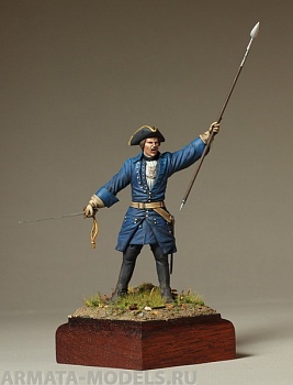 75-003SOGA Swedish infantry officer. Great Northern War 1700-1721.