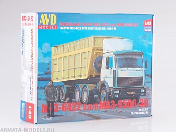 7040AVD Сборная модель МАЗ-6422 с полуприцепом МАЗ-9506-30