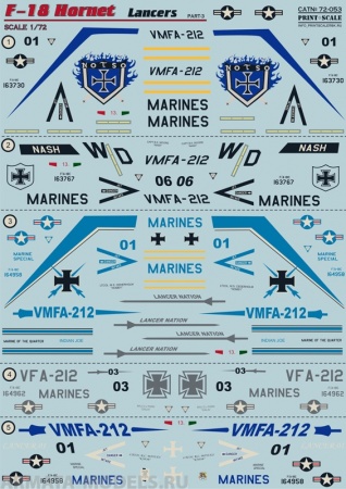 PS72-053 Декаль   F-18 Hornet Part 3 Lancers