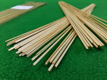 5126 рейки 1х2 мм - длина 300 мм - сосна - 50 шт