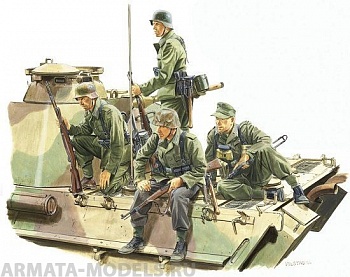 Набор фигурок 6156Д Солдаты Panzer Riders. Lorraine 44