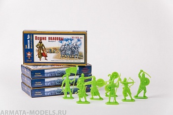WAB001Green Набор фигур Пешие половцы (зеленый)
