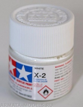 81502T X-2 White (белая) краска акрил 10мл.