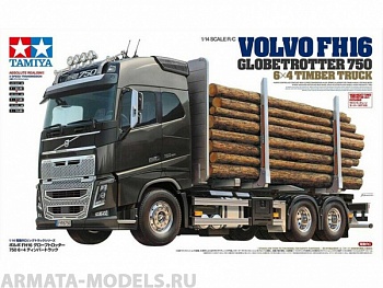 56360T 1/14 VOLVO FH16 GLOBETROTTER 750 6х4 лесовоз, бревна в комплекте.