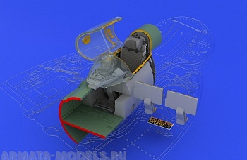 648036 MiG-21MF interior Late (Кабина)  смола+фототравление For eduard kit