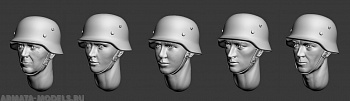 ARM356027 Немецкие головы (в касках) ВОВ, №1