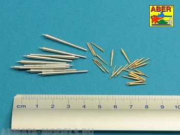 ABR-1:350-L-74  Дополнения для  Barrels set for German WWI Battleships: K?nig; Grosser Kurf?rst; Markgraf; Kronprinz 305mm x 10, 150mm x 14, 88mm x 10 для  1/350