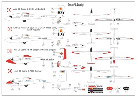 KPM0133 Grob Astir-77 Jeans KP Models